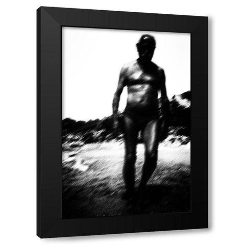Apollo Rising Black Modern Wood Framed Art Print with Double Matting by Correia, Rui