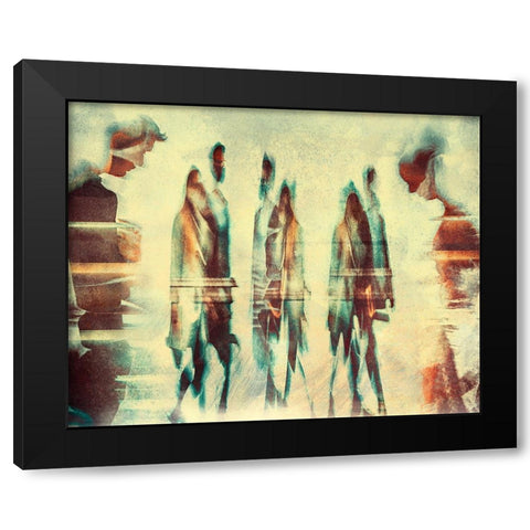SEPARATED Black Modern Wood Framed Art Print with Double Matting by The Jar