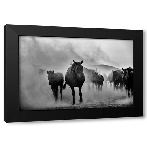 Untitled Black Modern Wood Framed Art Print with Double Matting by Emre Erol, M.
