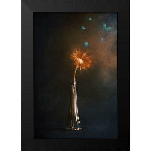 Peaceful Moments Black Modern Wood Framed Art Print by Kiral, Cicek