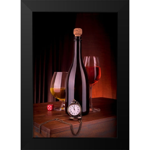 Still Life Art Black Modern Wood Framed Art Print by Dhuper, Sumit