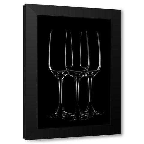 Reflection Art Black Modern Wood Framed Art Print with Double Matting by Dhuper, Sumit