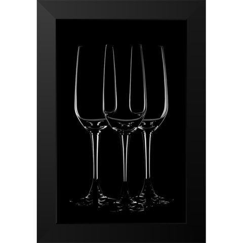 Reflection Art Black Modern Wood Framed Art Print by Dhuper, Sumit