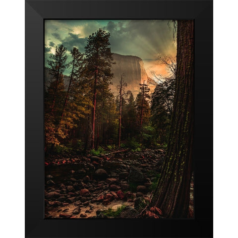 Yosemite 6 Black Modern Wood Framed Art Print by Moshavash, Pirouz