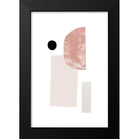 Abstract Composition No 1 Black Modern Wood Framed Art Print by Sawall, Anastasia