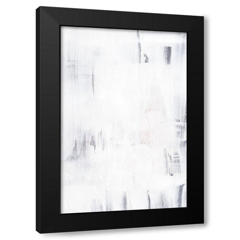 Acrylic Texture Black Modern Wood Framed Art Print with Double Matting by Sawall, Anastasia