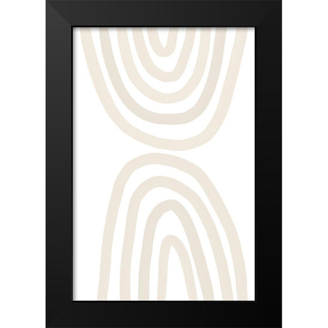 Beige Rainbow Black Modern Wood Framed Art Print by Sawall, Anastasia