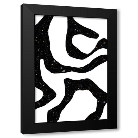 Black Gems Black Modern Wood Framed Art Print by Sawall, Anastasia