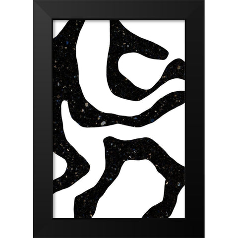 Black Gems Black Modern Wood Framed Art Print by Sawall, Anastasia