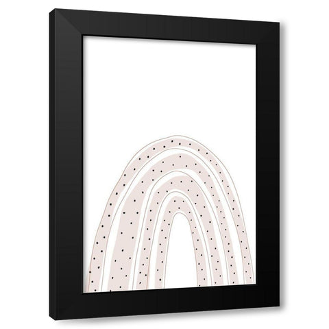 Dotted Rainbow Black Modern Wood Framed Art Print by Sawall, Anastasia