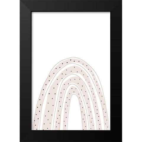 Dotted Rainbow Black Modern Wood Framed Art Print by Sawall, Anastasia