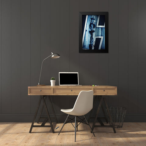 H Black Modern Wood Framed Art Print by Mossholder, Tim
