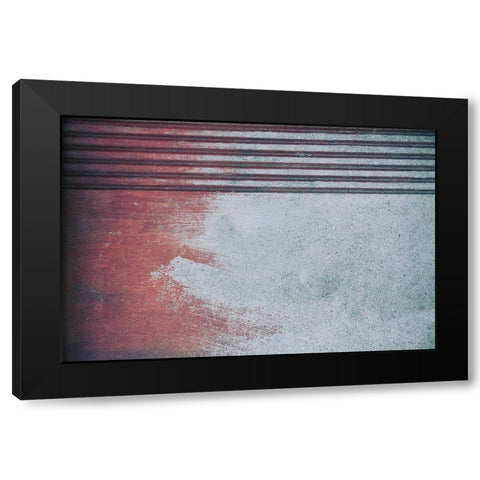 Paint on Concrete Black Modern Wood Framed Art Print by Mossholder, Tim