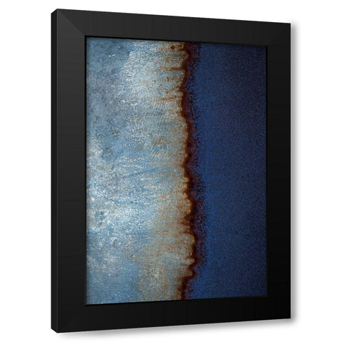 Rusty Metal Black Modern Wood Framed Art Print with Double Matting by Mossholder, Tim