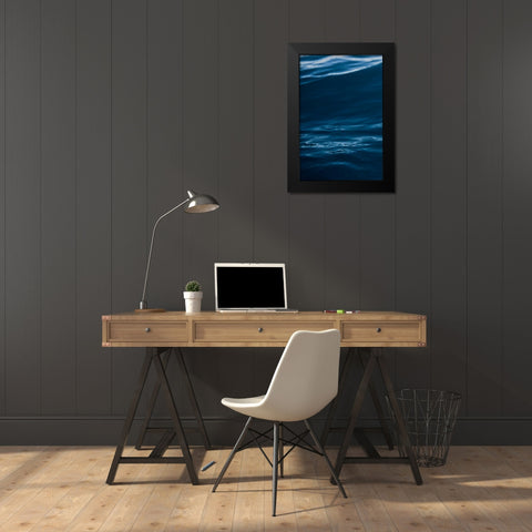 Watery Black Modern Wood Framed Art Print by Mossholder, Tim