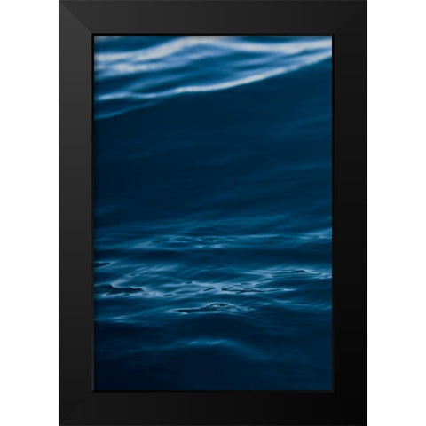 Watery Black Modern Wood Framed Art Print by Mossholder, Tim