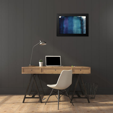 Painted Textures Black Modern Wood Framed Art Print by Mossholder, Tim