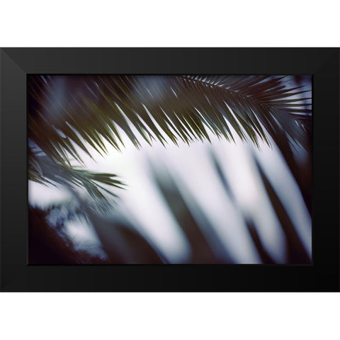 Palm Branches Black Modern Wood Framed Art Print by Mossholder, Tim