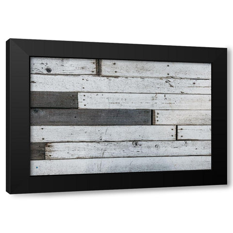 Wood Planks Black Modern Wood Framed Art Print by Mossholder, Tim