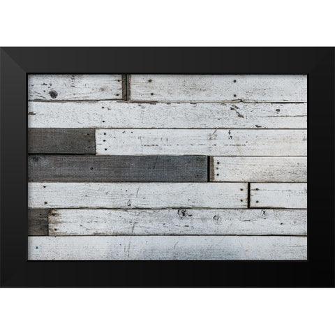 Wood Planks Black Modern Wood Framed Art Print by Mossholder, Tim