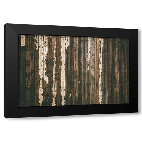 Wood Fence Black Modern Wood Framed Art Print with Double Matting by Mossholder, Tim