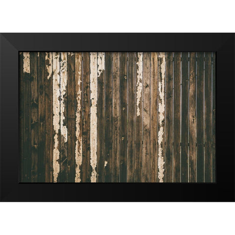 Wood Fence Black Modern Wood Framed Art Print by Mossholder, Tim