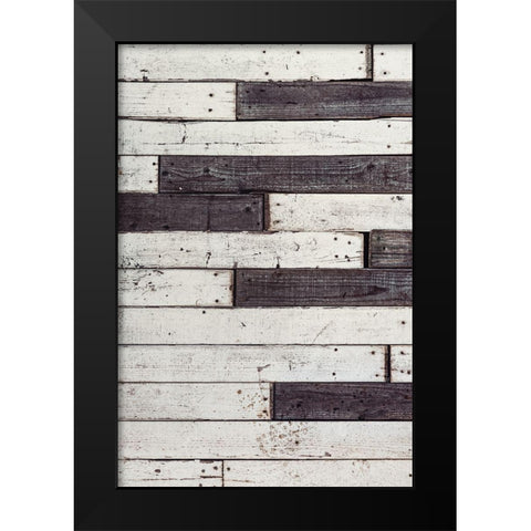 Wood Planks Black Modern Wood Framed Art Print by Mossholder, Tim