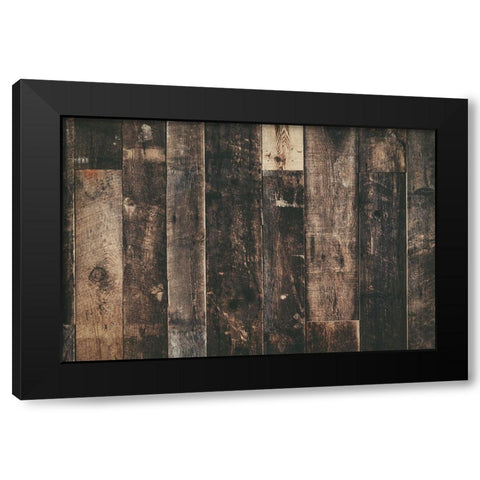 Wood Texture Black Modern Wood Framed Art Print with Double Matting by Mossholder, Tim