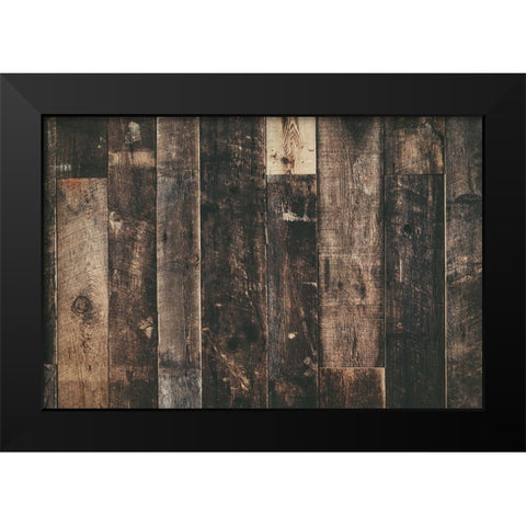 Wood Texture Black Modern Wood Framed Art Print by Mossholder, Tim
