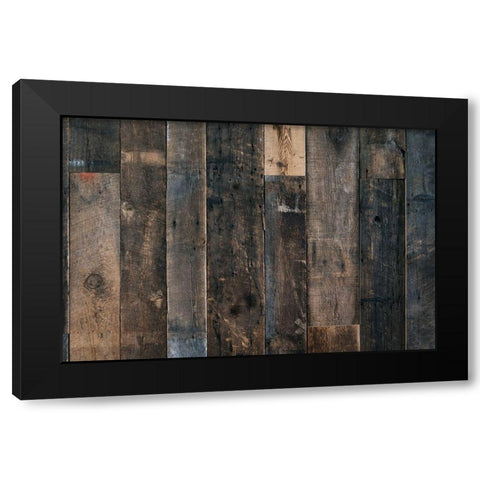 Wood Texture Black Modern Wood Framed Art Print with Double Matting by Mossholder, Tim
