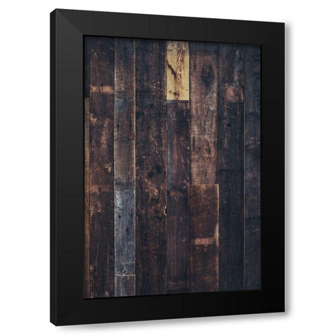 Wood Texture Black Modern Wood Framed Art Print by Mossholder, Tim