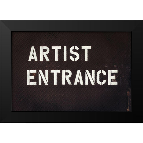 Artist Entrance Black Modern Wood Framed Art Print by Mossholder, Tim