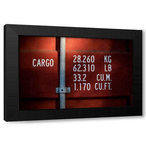 Red Container Black Modern Wood Framed Art Print with Double Matting by Mossholder, Tim