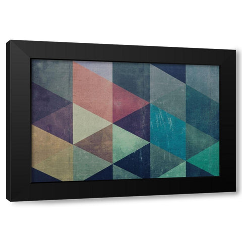 Triangle Textures Black Modern Wood Framed Art Print by Mossholder, Tim