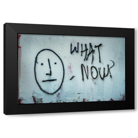What Now? Black Modern Wood Framed Art Print with Double Matting by Mossholder, Tim
