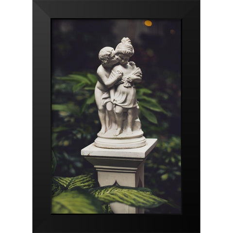 Lovers Embrace Black Modern Wood Framed Art Print by Mossholder, Tim