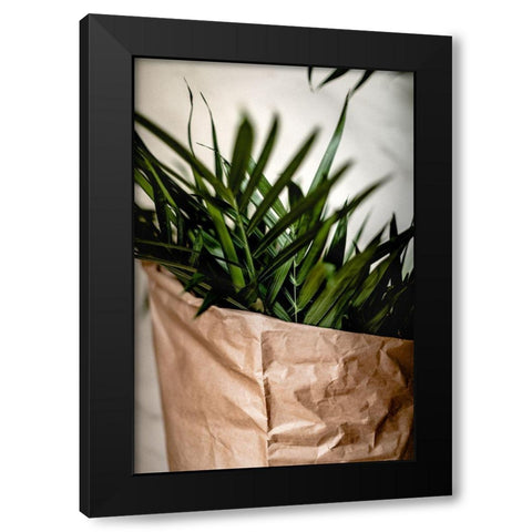 Palms a Craft Paper Black Modern Wood Framed Art Print by Mossholder, Tim