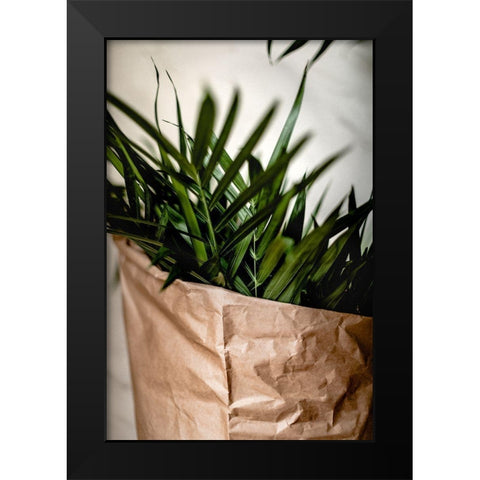 Palms a Craft Paper Black Modern Wood Framed Art Print by Mossholder, Tim