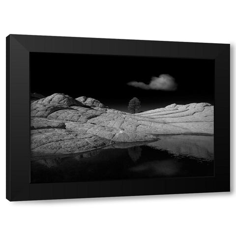 White Pocket Black Modern Wood Framed Art Print with Double Matting by Dou, Shenshen