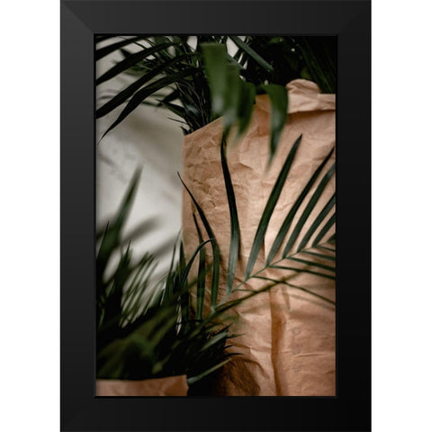 Palms a Craft Paper Black Modern Wood Framed Art Print by Mossholder, Tim