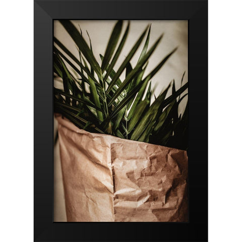 Palms a Craft Paper Black Modern Wood Framed Art Print by Mossholder, Tim