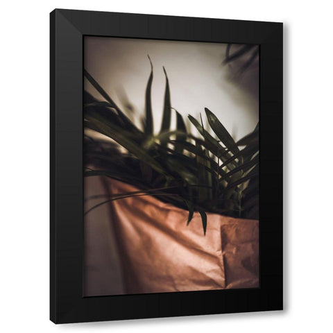 Palms a Craft Paper Black Modern Wood Framed Art Print by Mossholder, Tim