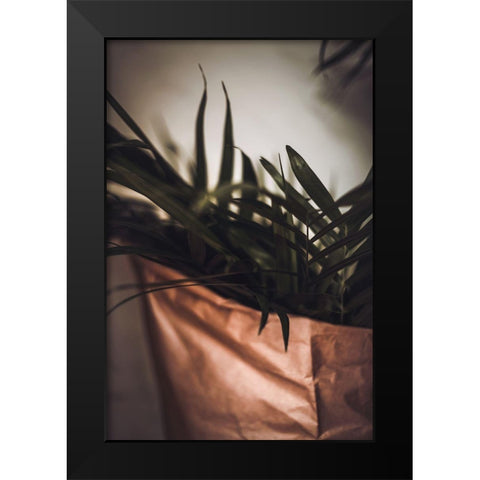 Palms a Craft Paper Black Modern Wood Framed Art Print by Mossholder, Tim