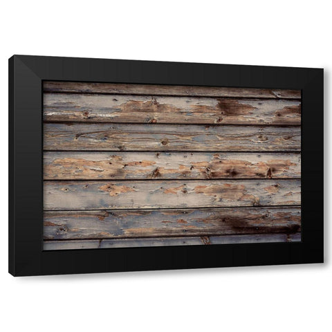 Wood Texture Black Modern Wood Framed Art Print by Mossholder, Tim