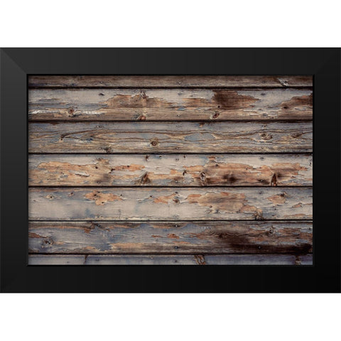 Wood Texture Black Modern Wood Framed Art Print by Mossholder, Tim