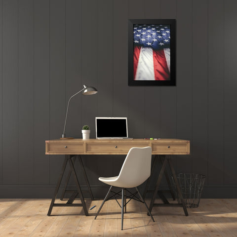 Old Glory Black Modern Wood Framed Art Print by Mossholder, Tim