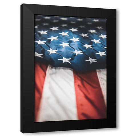 Old Glory Black Modern Wood Framed Art Print by Mossholder, Tim