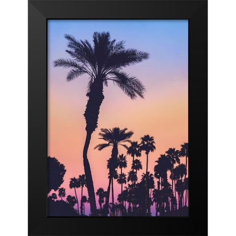 Palms at Sunset Black Modern Wood Framed Art Print by Mossholder, Tim
