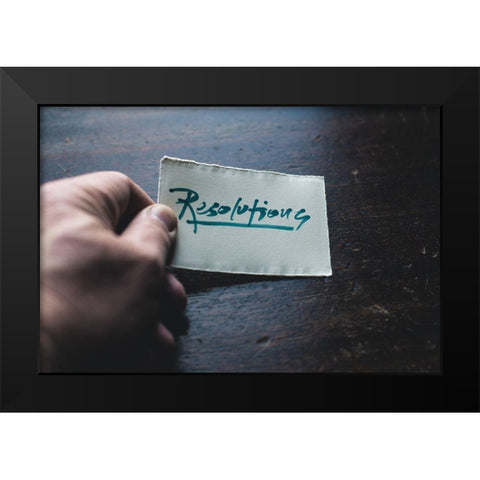 Resolutions Black Modern Wood Framed Art Print by Mossholder, Tim