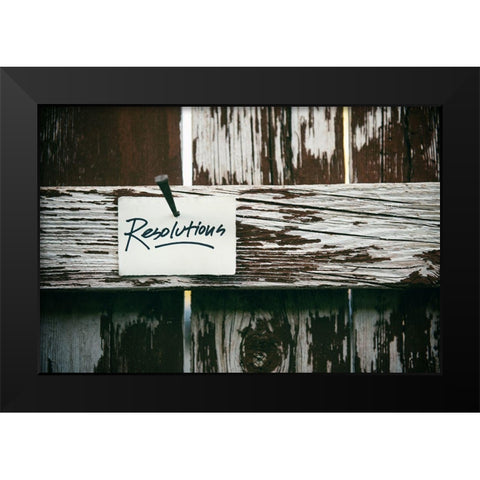 Resolutions Black Modern Wood Framed Art Print by Mossholder, Tim
